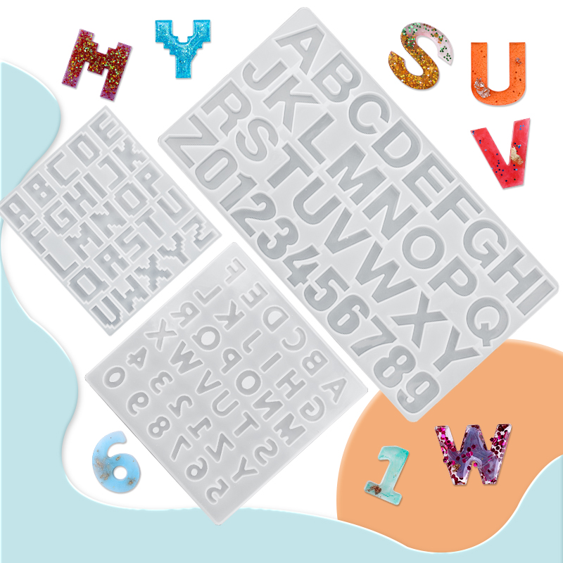 Resin Art Kit For Beginners - Alphabet Epoxy Resin Mold Kit Ornament
