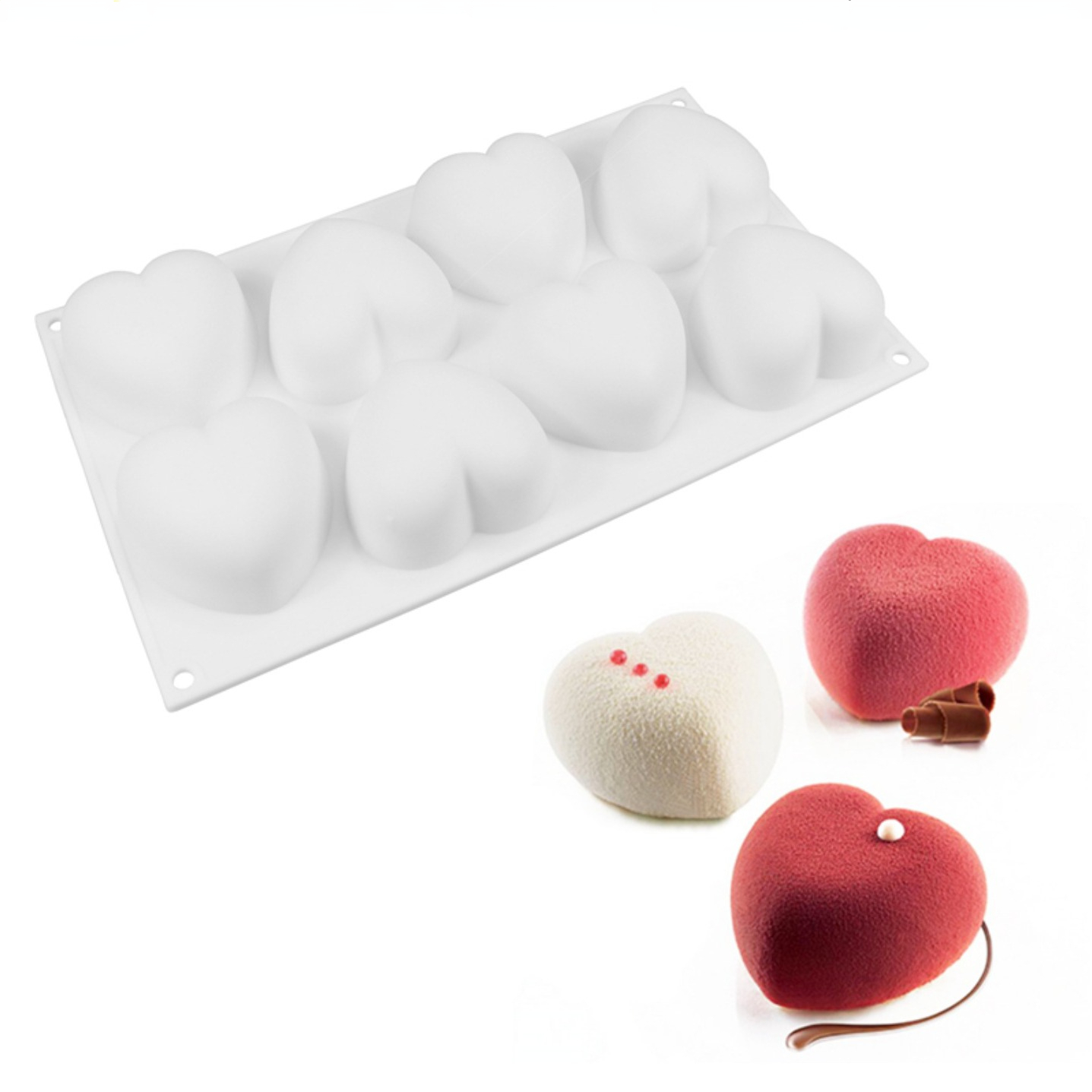 Resin Art Heart - Love Heart Silicone Soap Mold Handmade