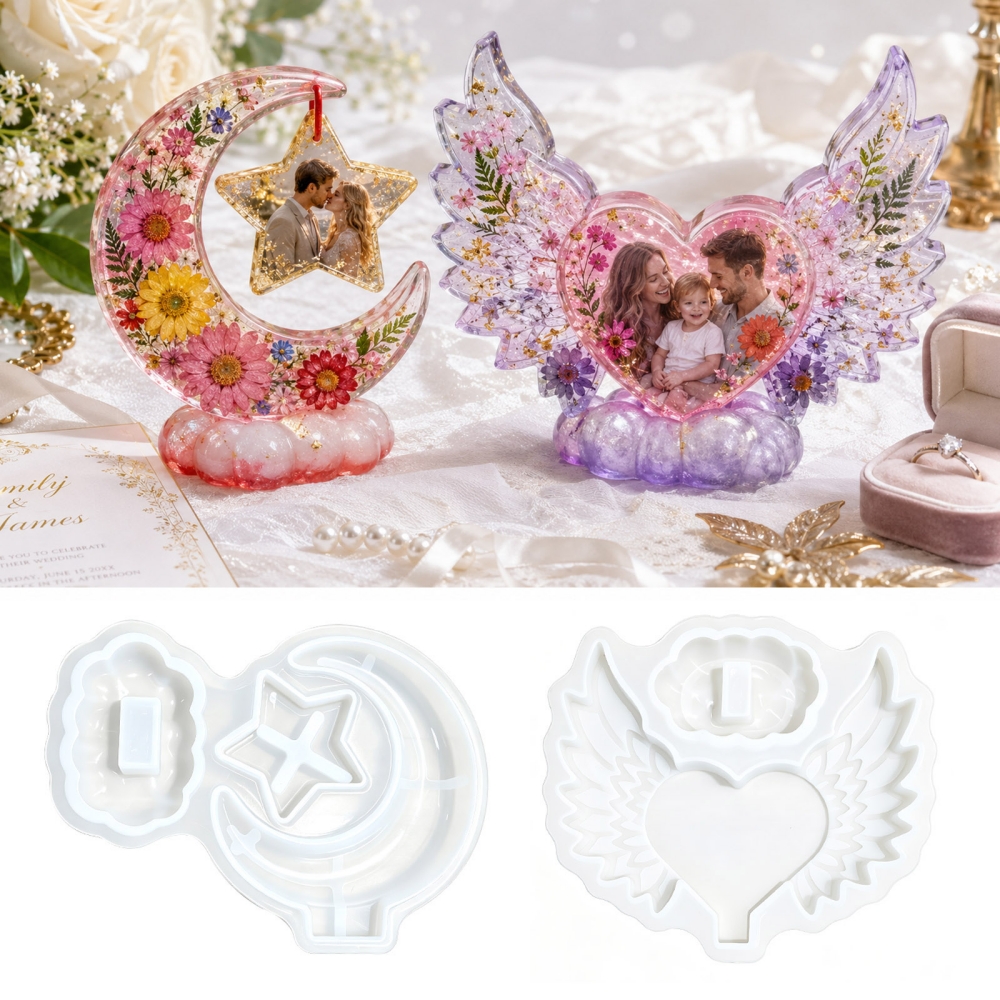 Resin Art Heart - S0308 Heart Shaped Photo Frame Ornament