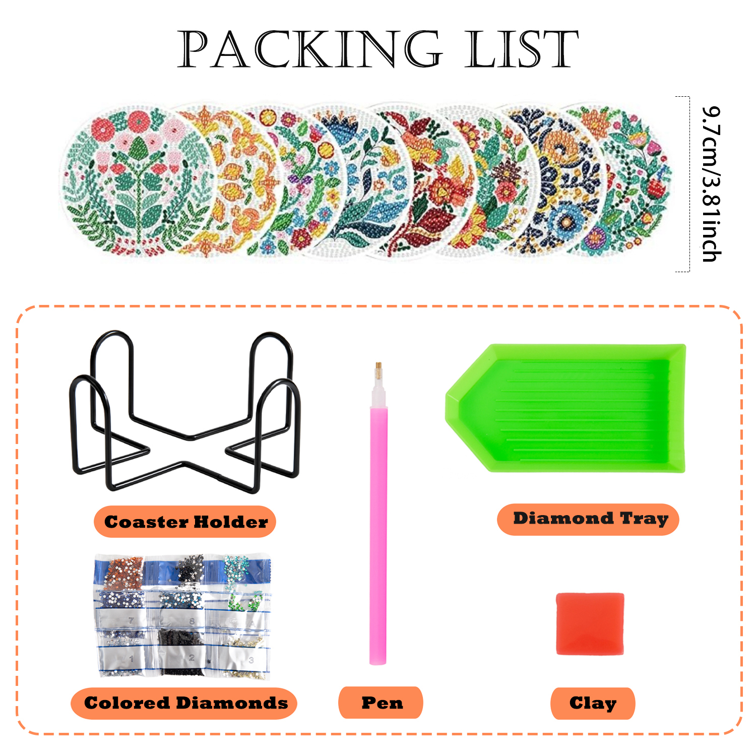 8 Pieces of Diamond Art Painti - Resin Art For Beginner recension och pris
