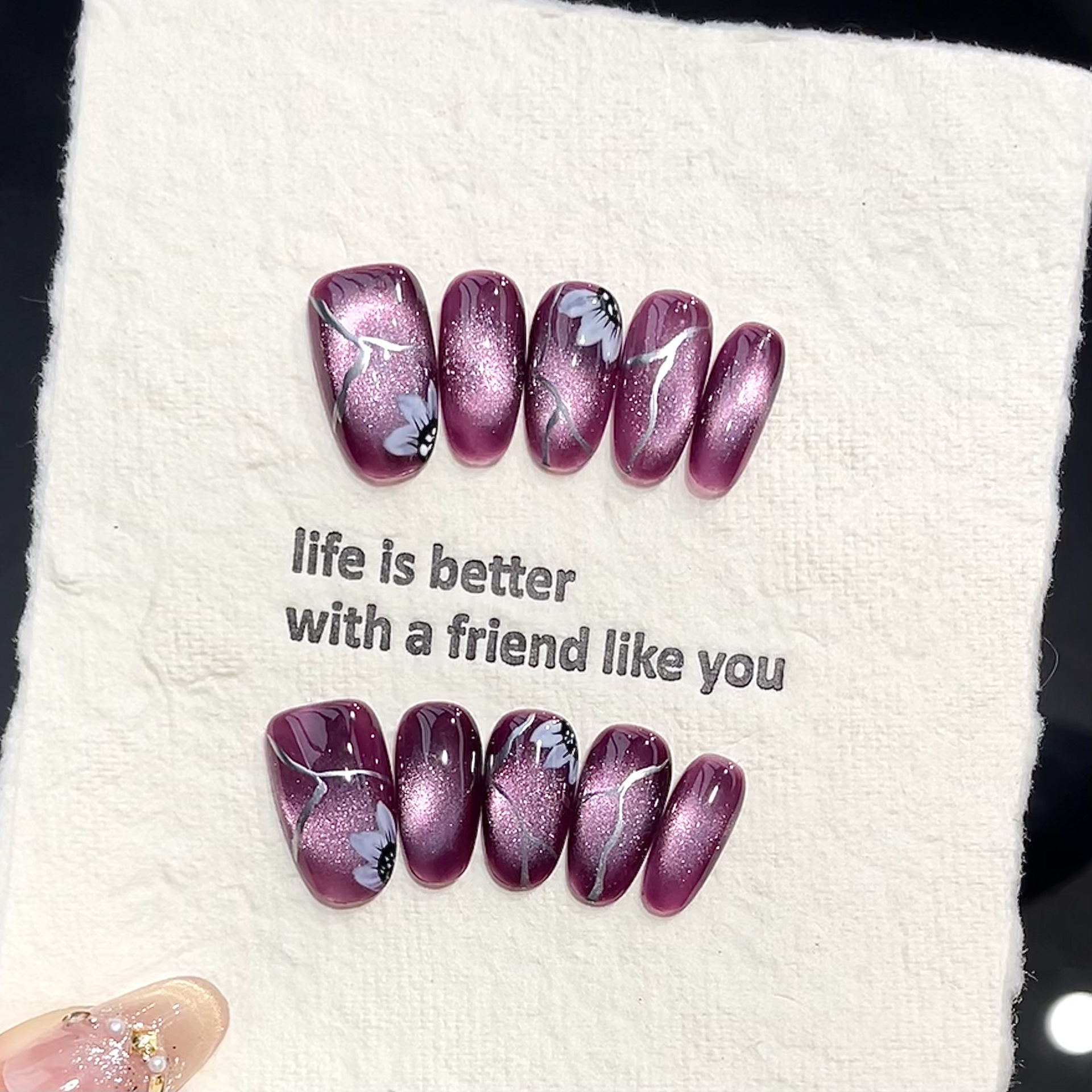 10pcs Handmade Pressed Oval Na - Resin Art Flower recension och pris