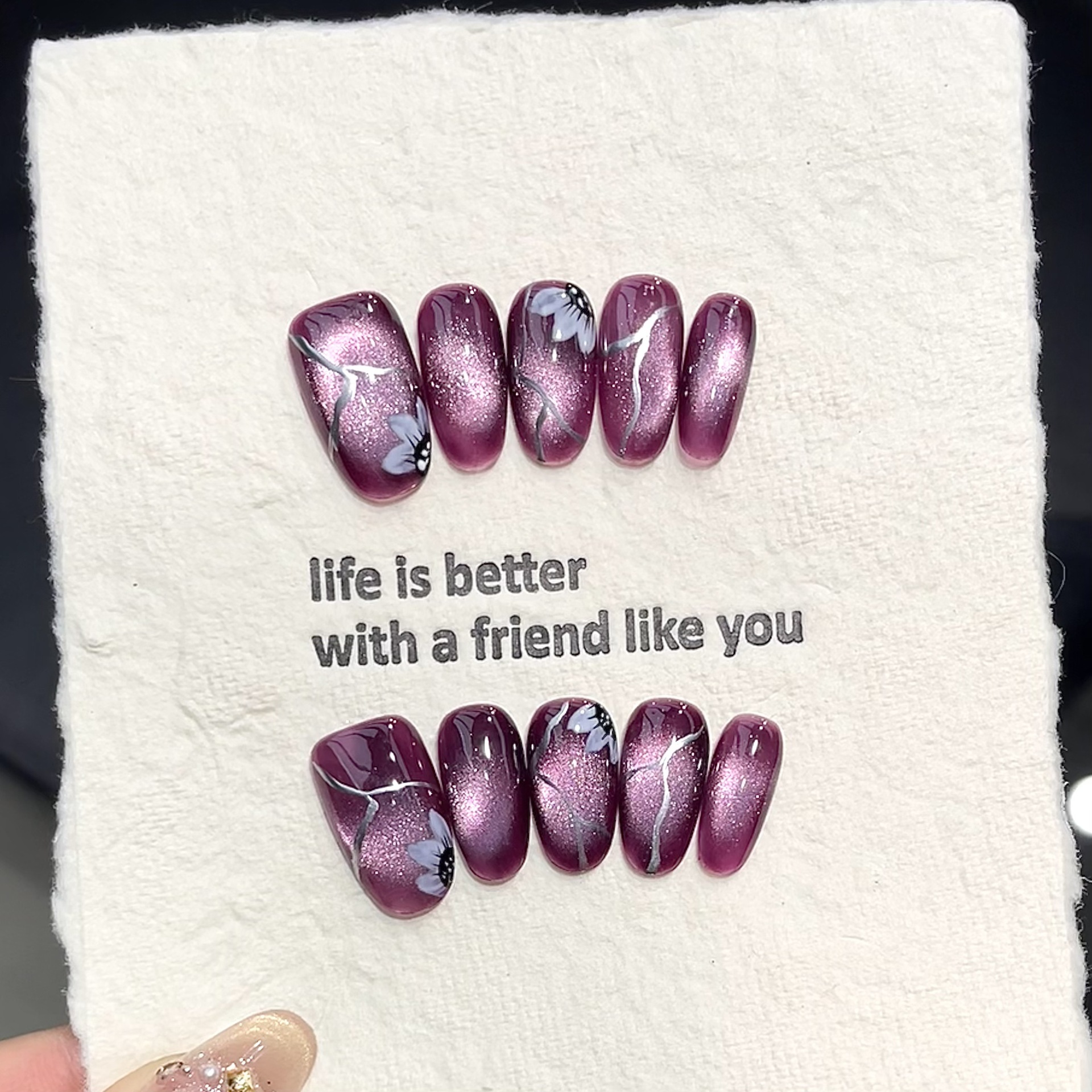 10pcs Handmade Pressed Oval Na - Resin Art Flower recension och pris