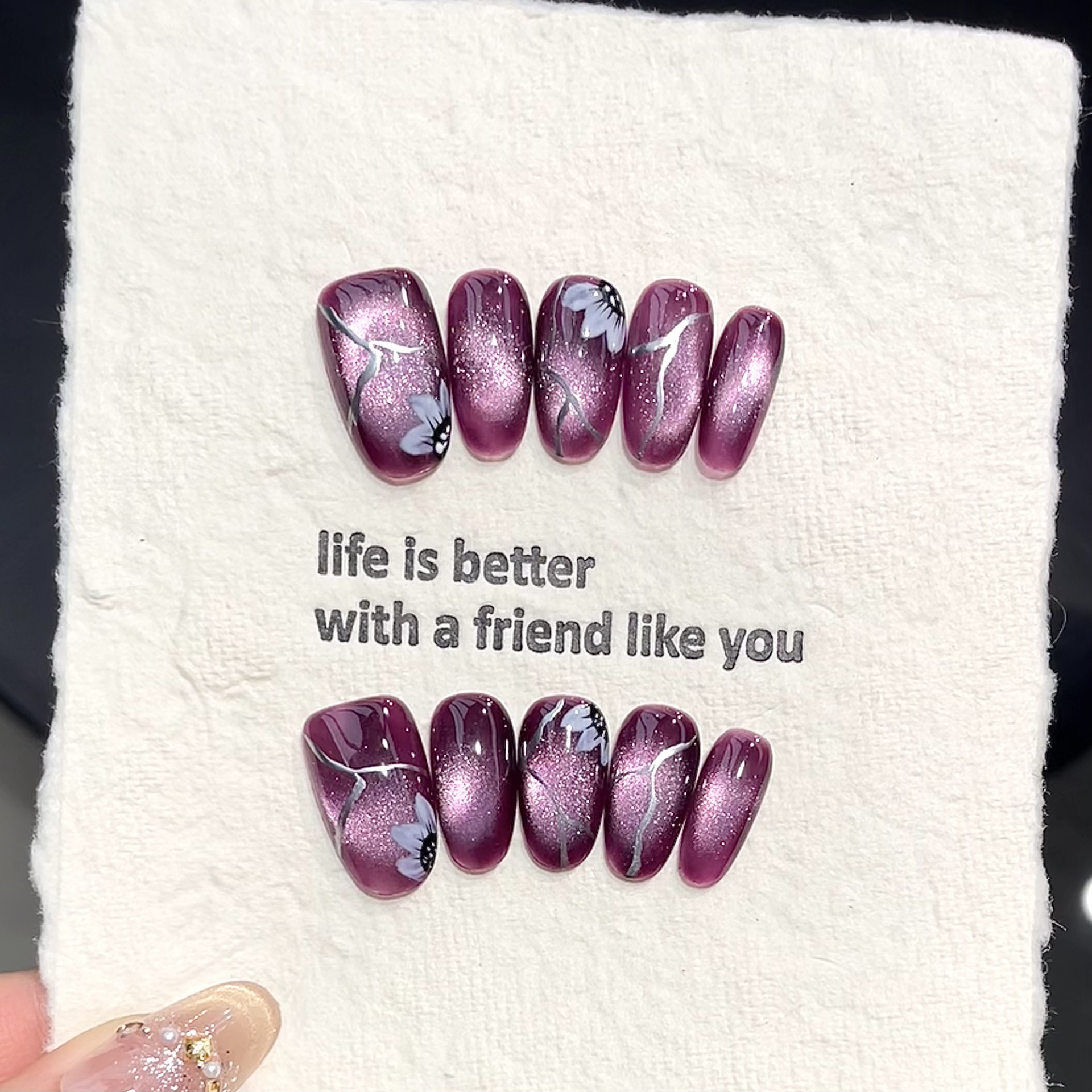 10pcs Handmade Pressed Oval Na - Resin Art Flower recension och pris