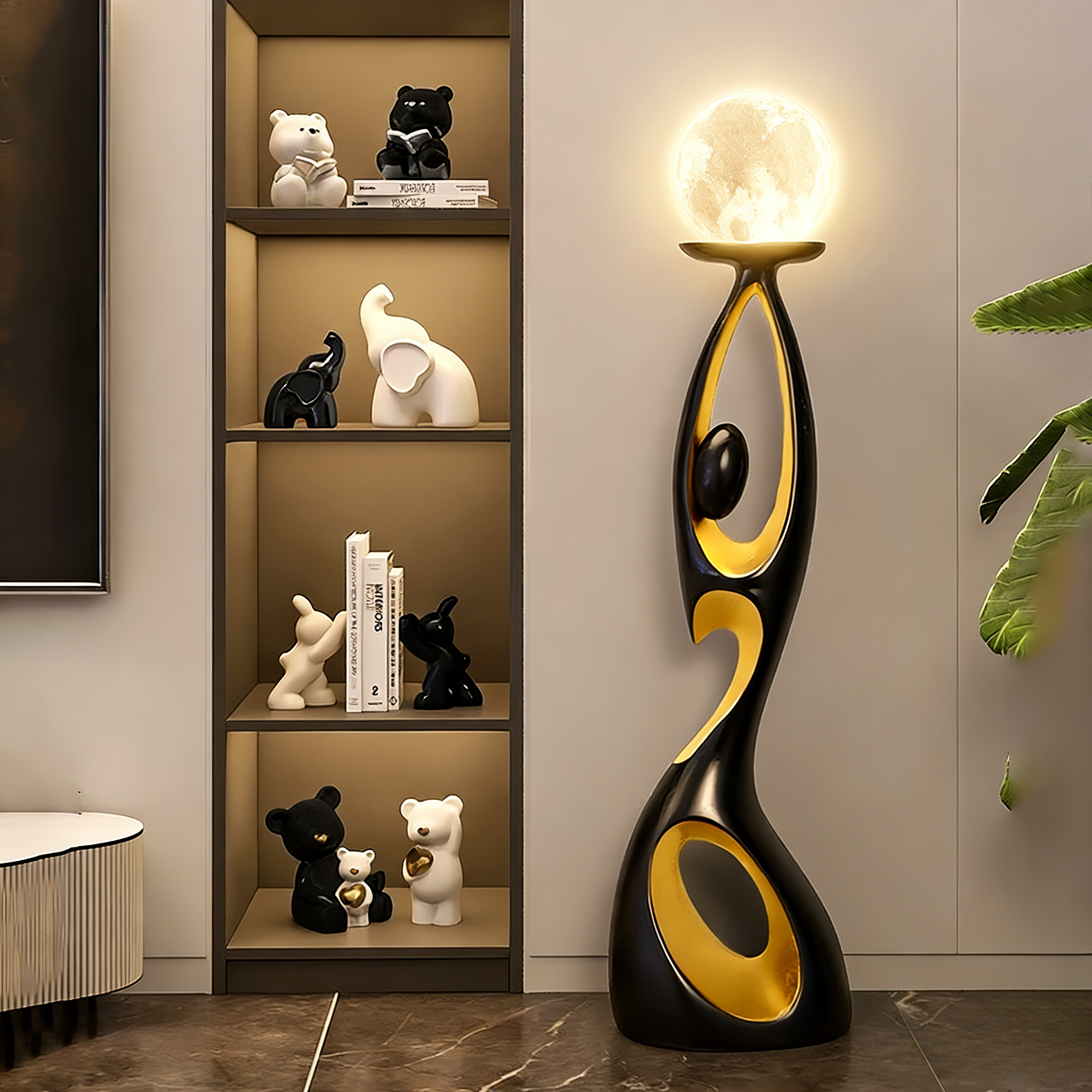 Art Deco Floor Lamp Moon Color - Resin Art On Floor recension och pris