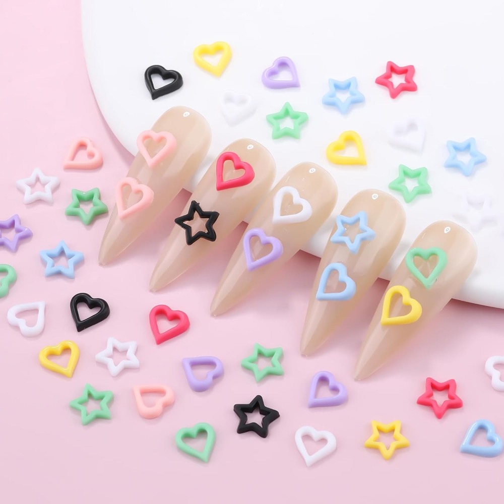 200PCS 3D Heart Star Resin Cha - Resin Art Heart recension och pris