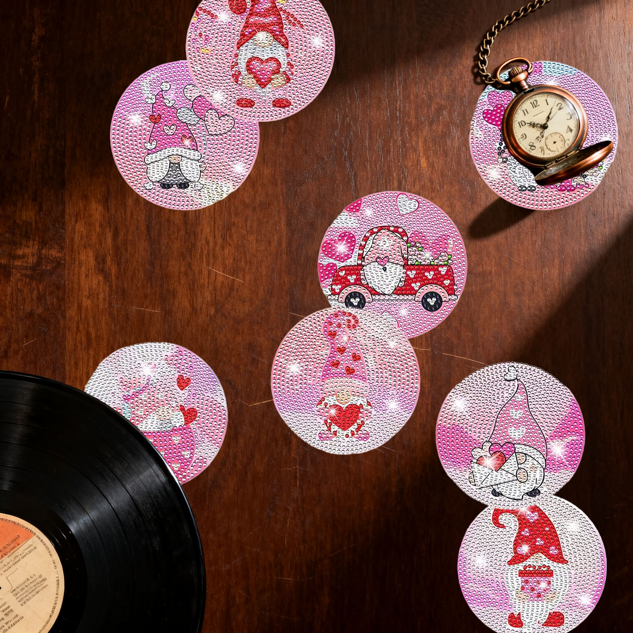 8PCS Valentine's Day Gnome Dia - Resin Art For Beginner recension och pris