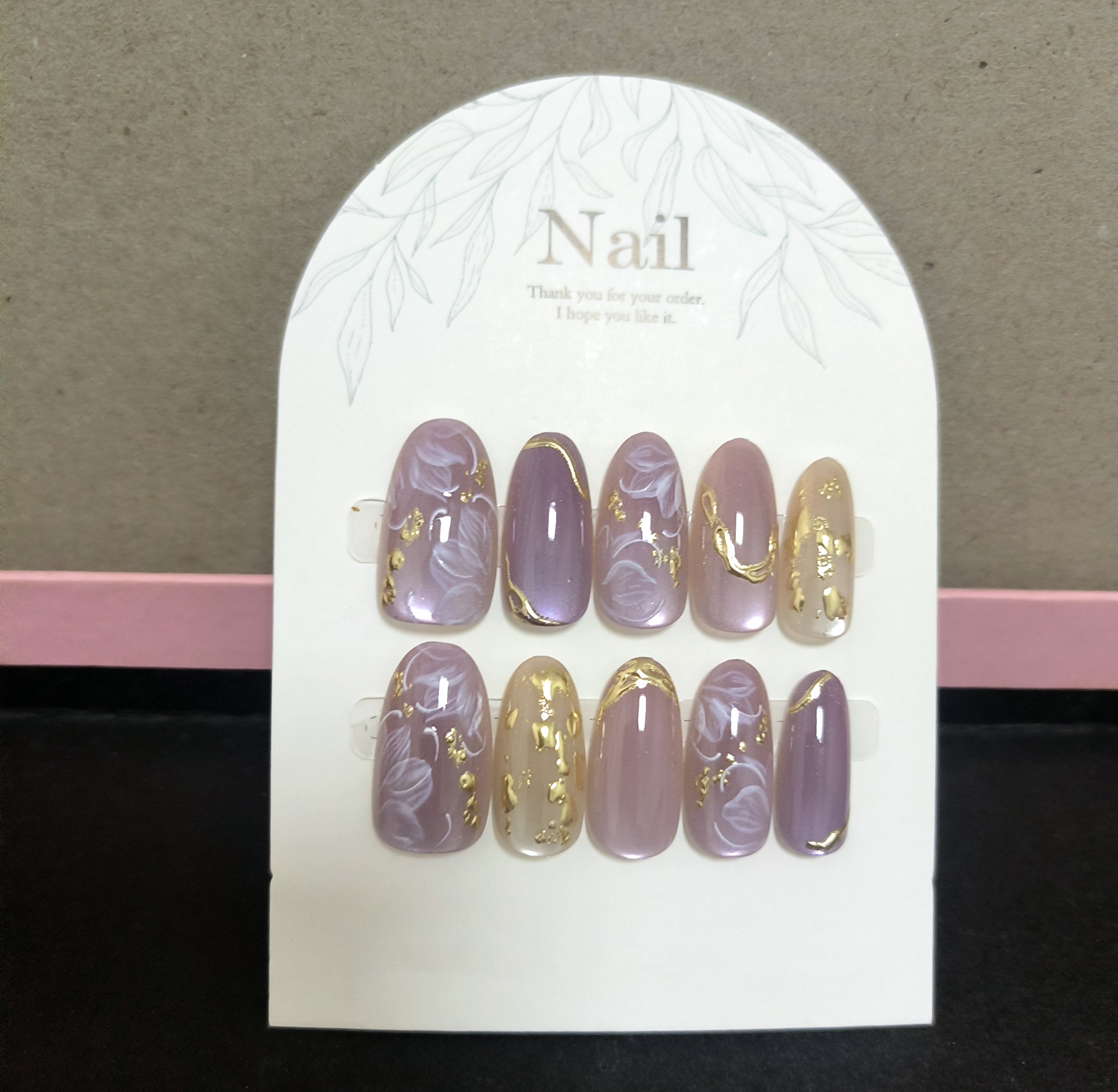 10pcs Handmade Press On Nails  - Resin Art Flower recension och pris