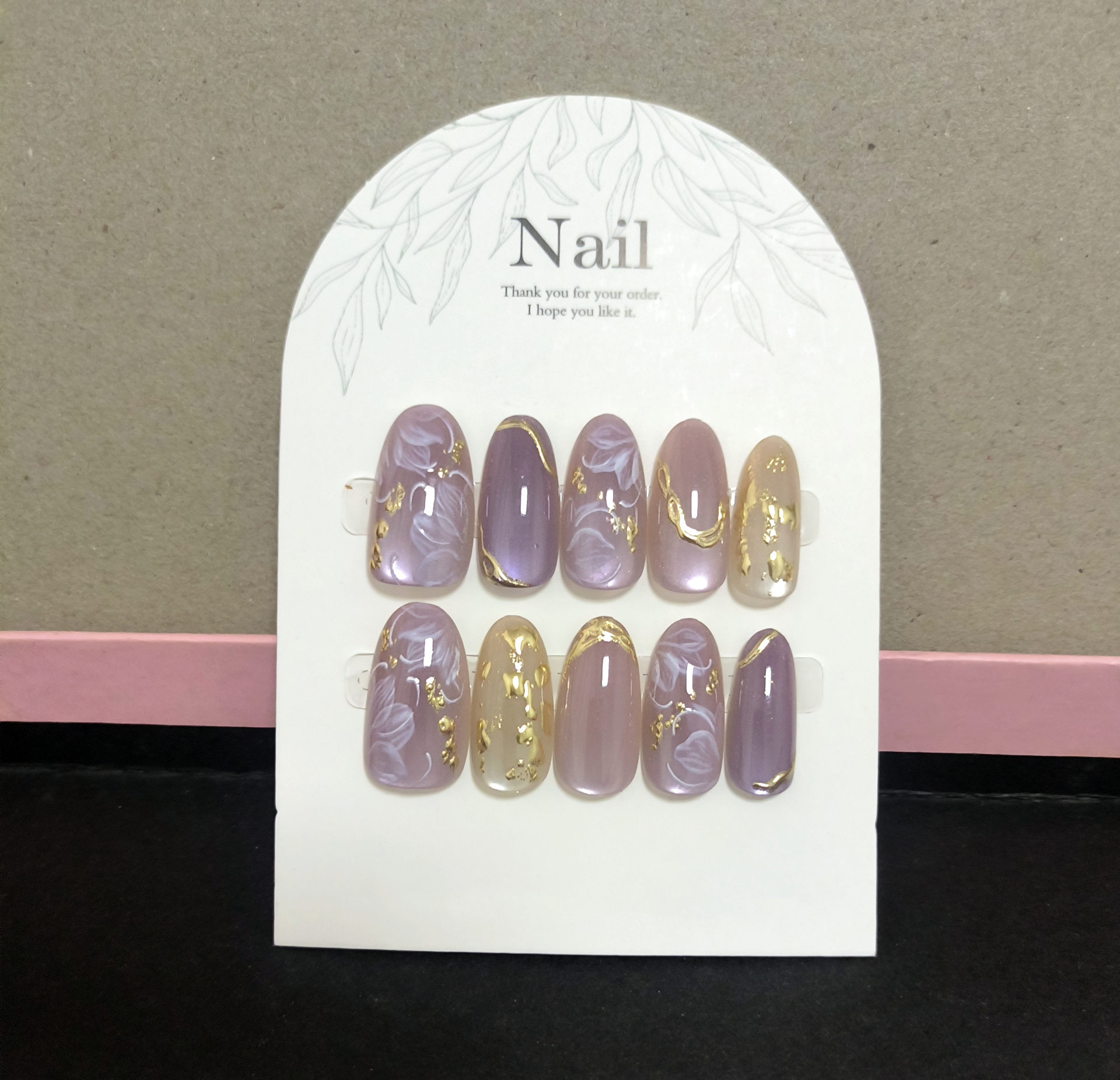 10pcs Handmade Press On Nails  - Resin Art Flower recension och pris