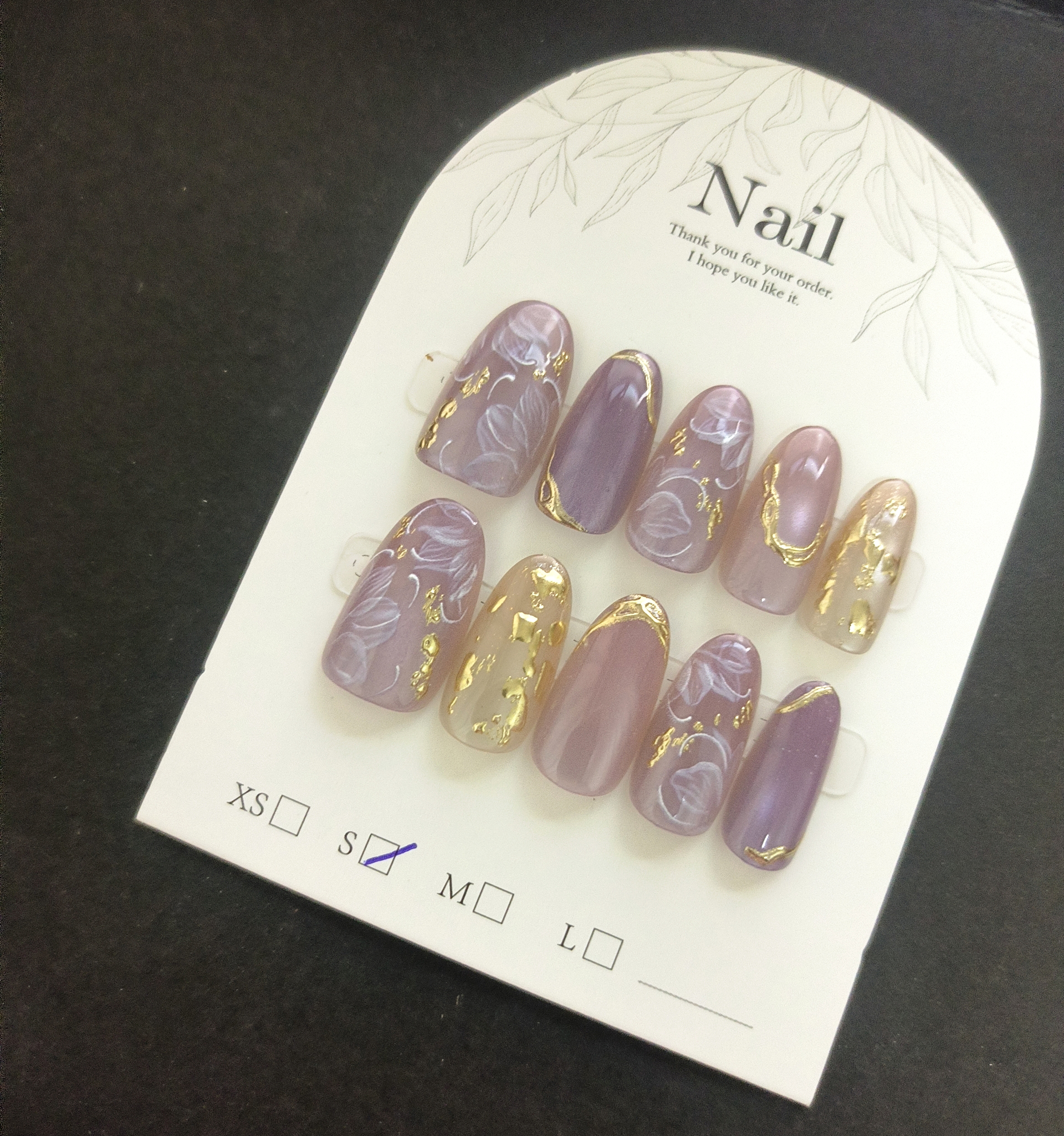 10pcs Handmade Press On Nails  - Resin Art Flower recension och pris