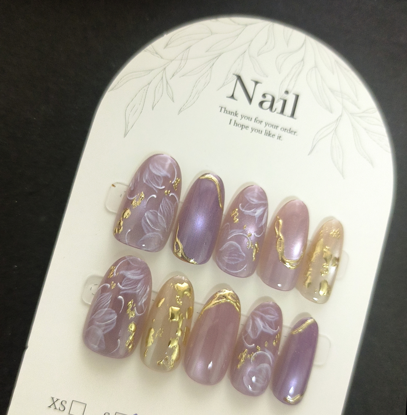 10pcs Handmade Press On Nails  - Resin Art Flower recension och pris