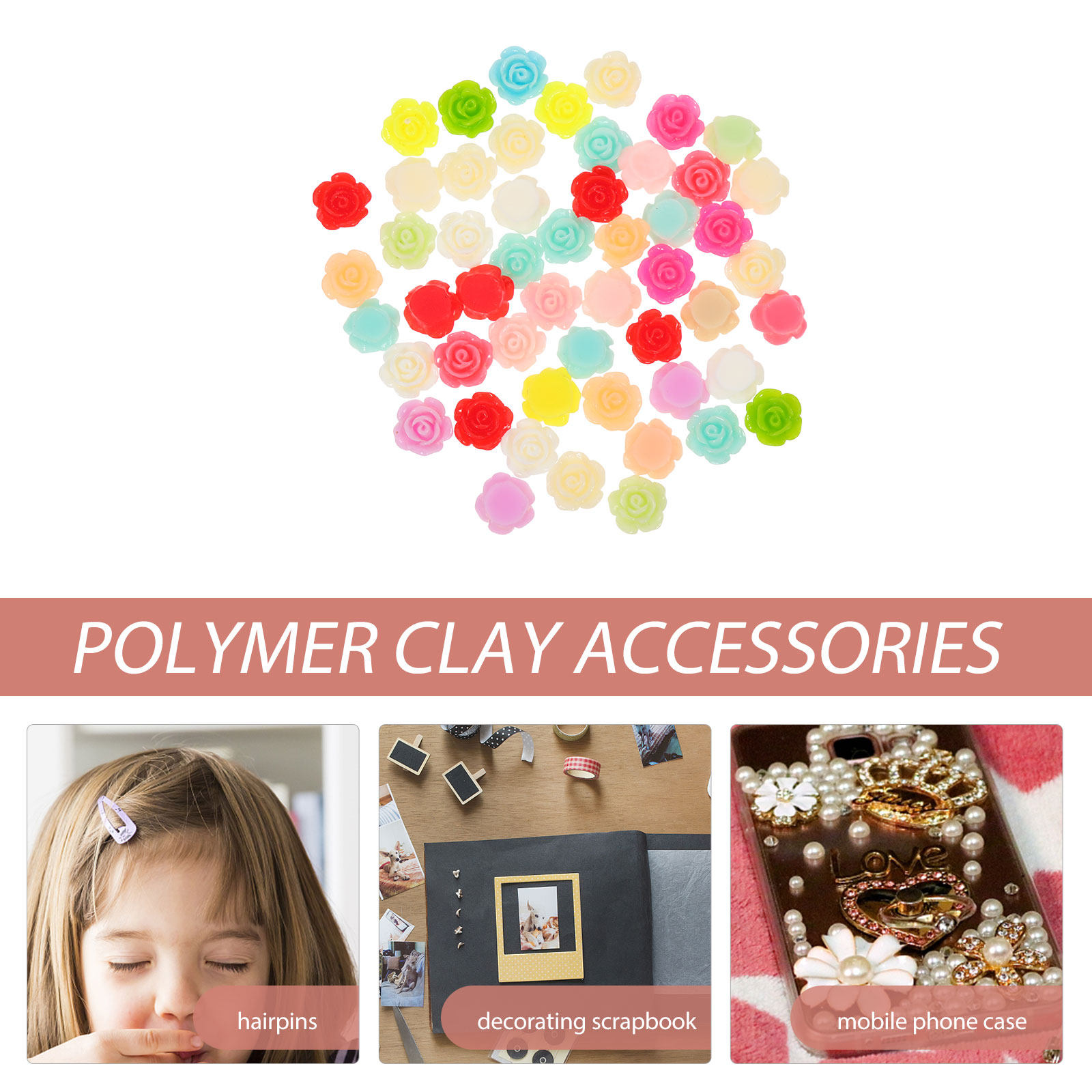 50Pcs Stereo Resin Rose Flower - Resin Art For Rose recension och pris