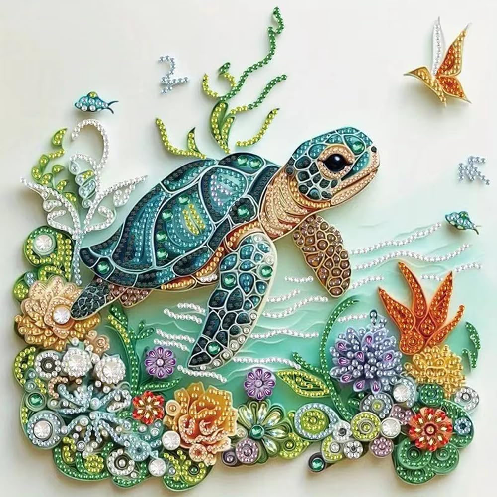 Sea Turtle Animal Diamond Pain - Resin Art For Beginner recension och pris
