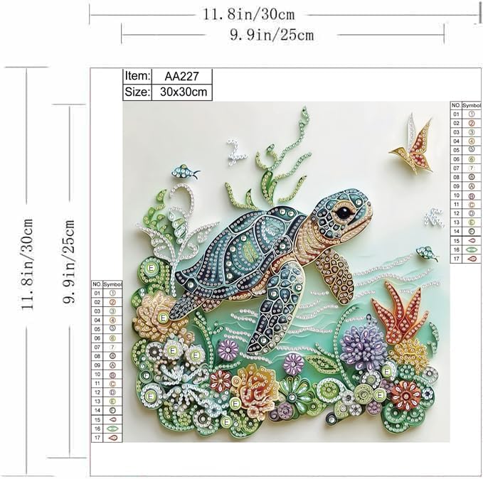 Sea Turtle Animal Diamond Pain - Resin Art For Beginner recension och pris