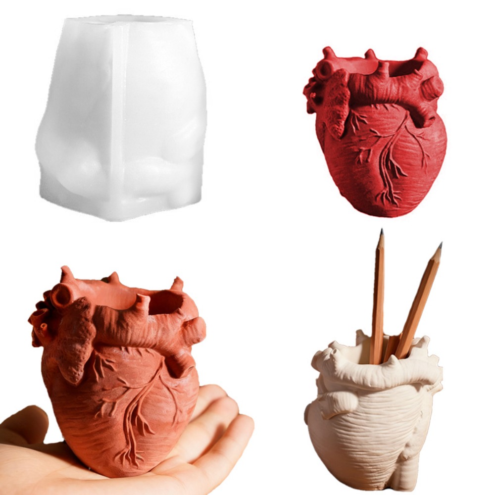 Heart Flowerpot Vase Resin Sil - Resin Art Heart recension och pris