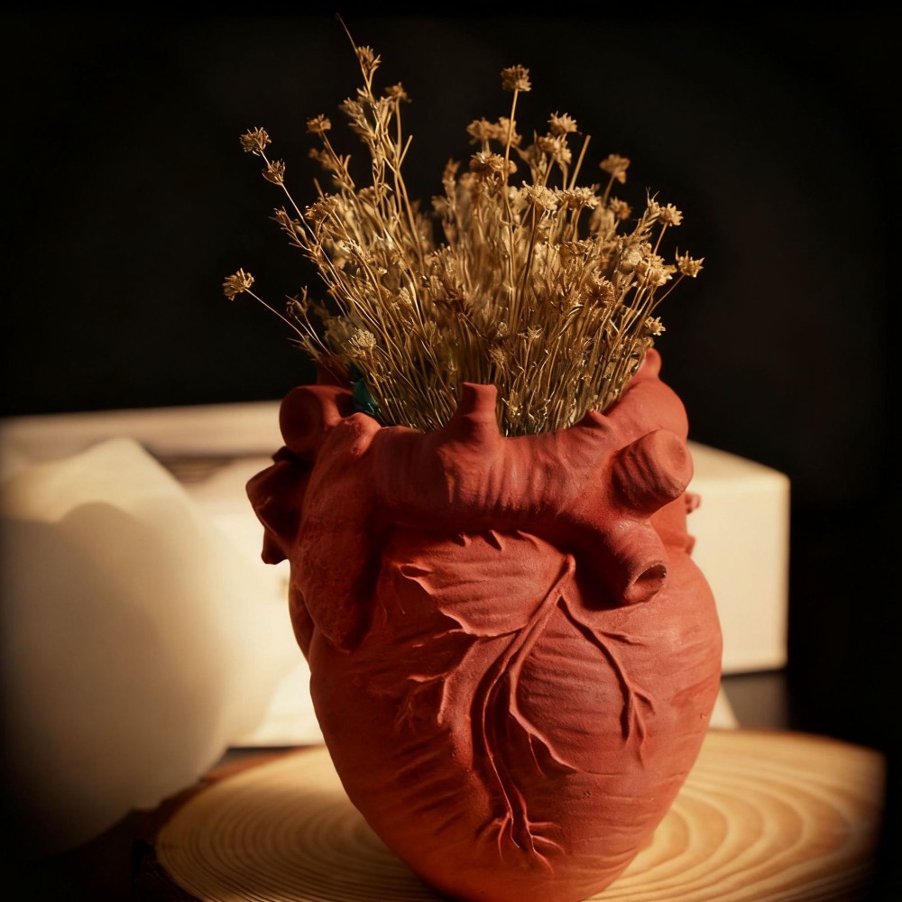 Heart Flowerpot Vase Resin Sil - Resin Art Heart recension och pris