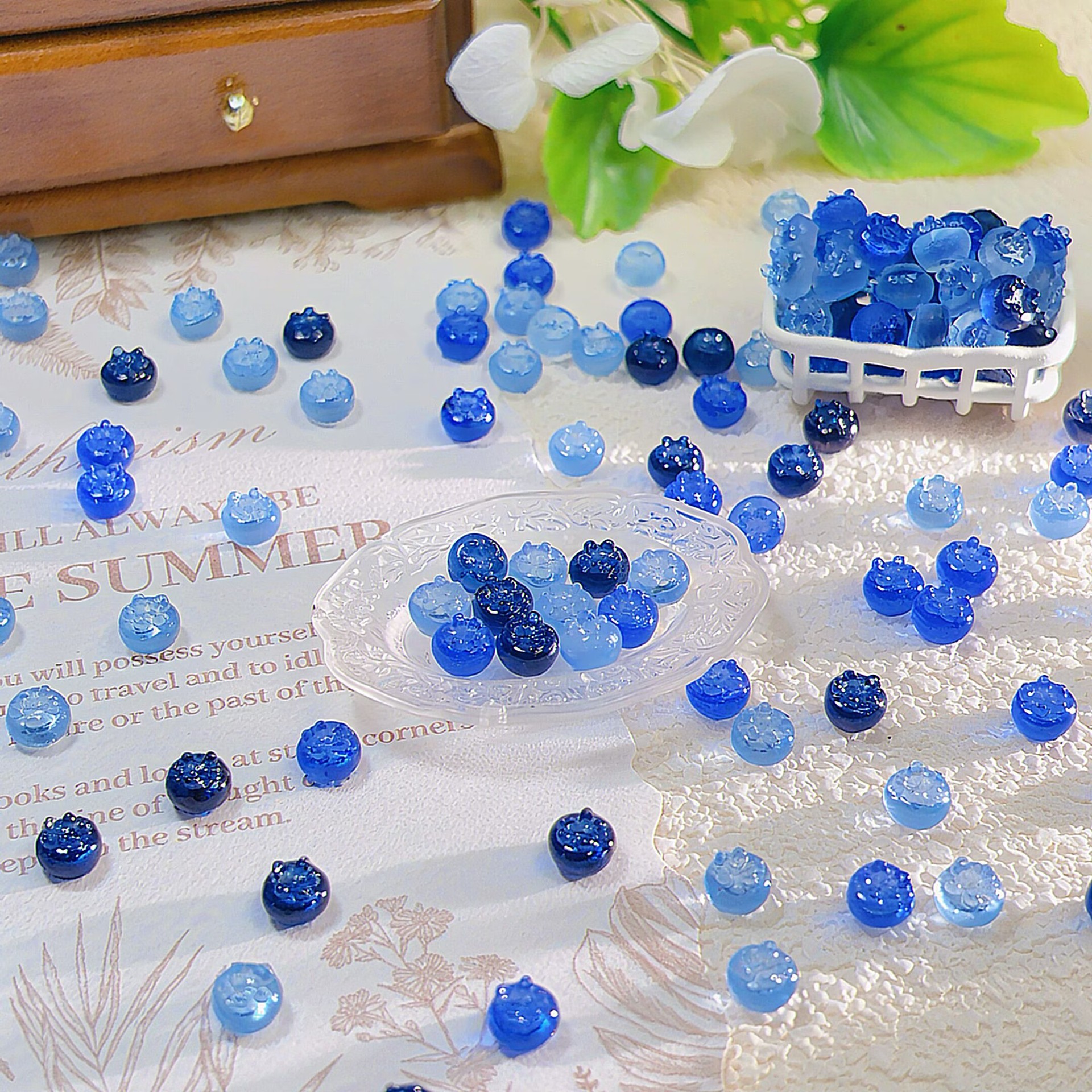 100pcs mini simulated transluc - Resin Art Phone Case recension och pris