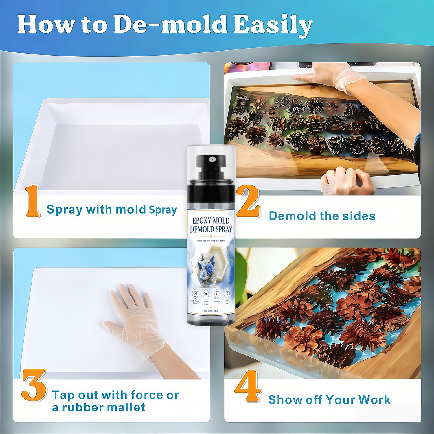 7oz/3.5oz Silicone Mold Releas - Release Spray Silicone recension och pris
