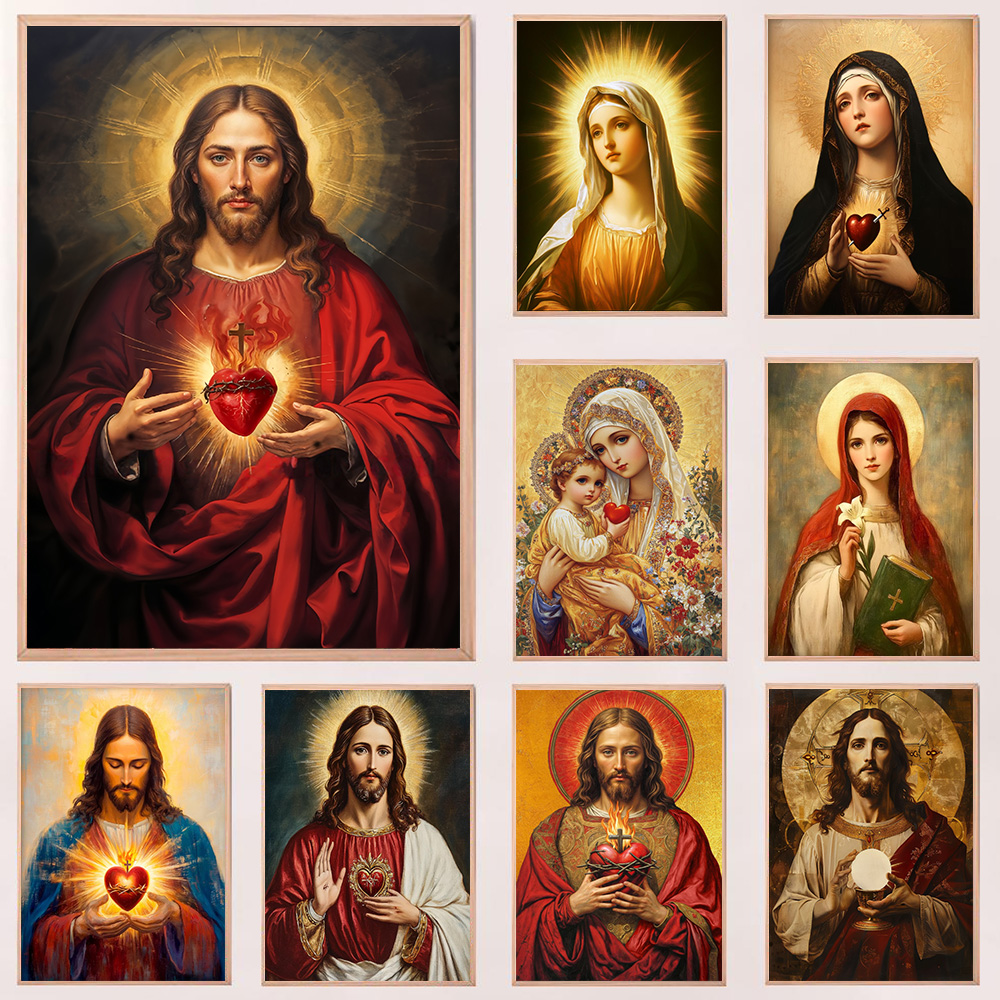 Christian Sacred Heart Jesus A - Resin Art Heart recension och pris