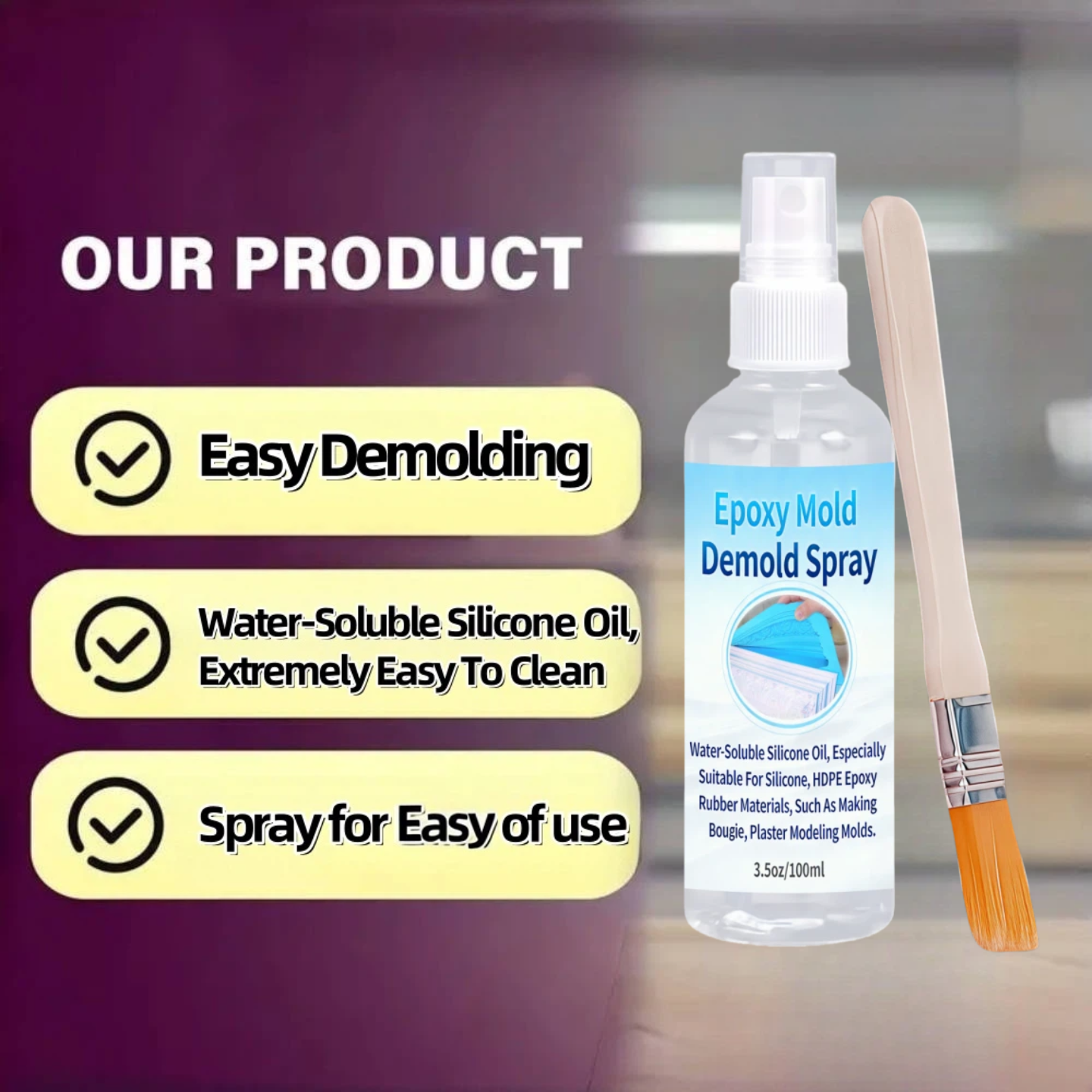 1-Piece Fast-Drying Epoxy Rele - Release Spray Silicone recension och pris