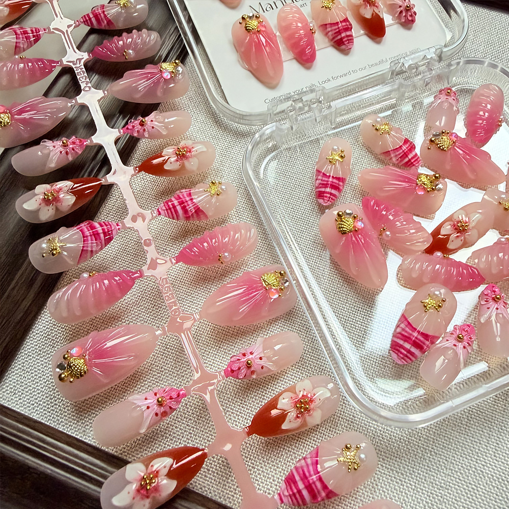 10/30pcs Pink Ombre 3D Flower  - Resin Art Flower recension och pris