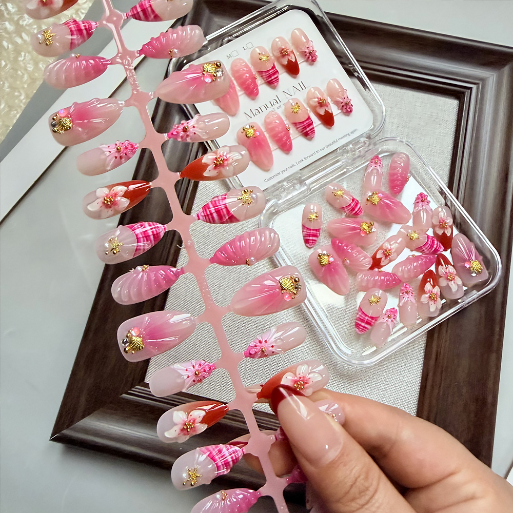 10/30pcs Pink Ombre 3D Flower  - Resin Art Flower recension och pris