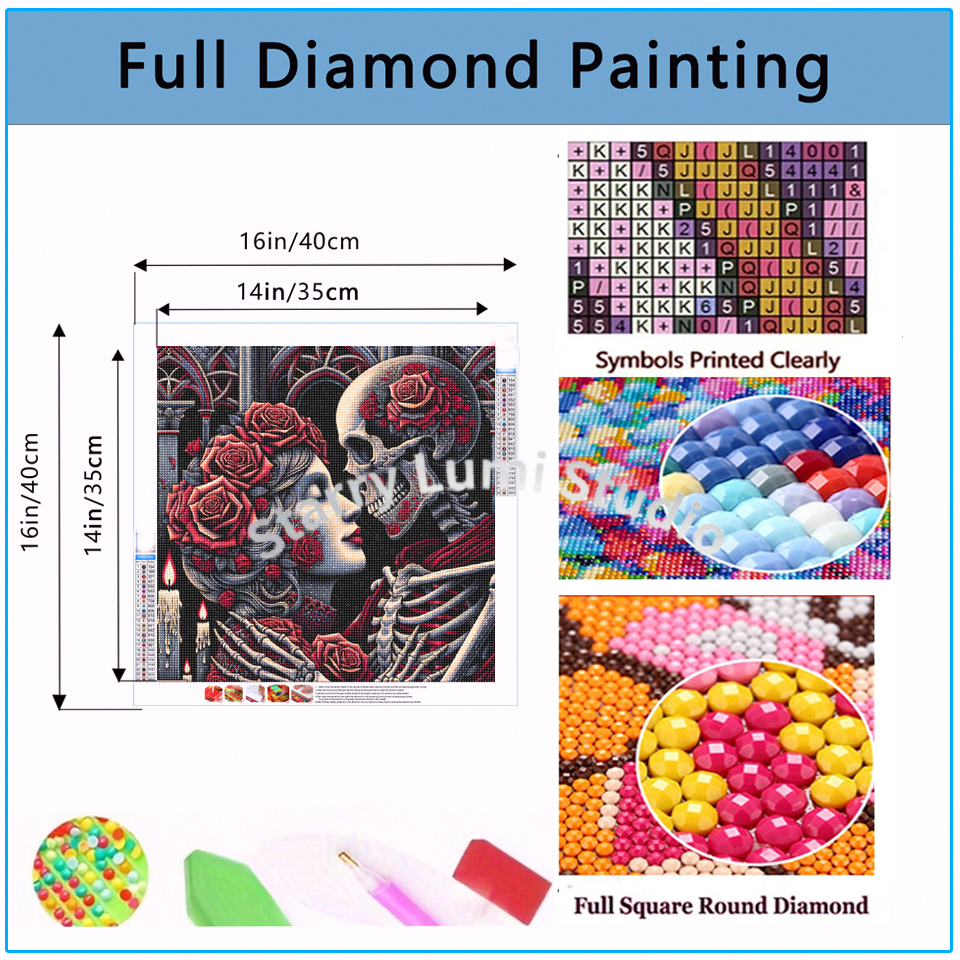 5D Diamond Painting Gothic Lad - Resin Art For Rose recension och pris