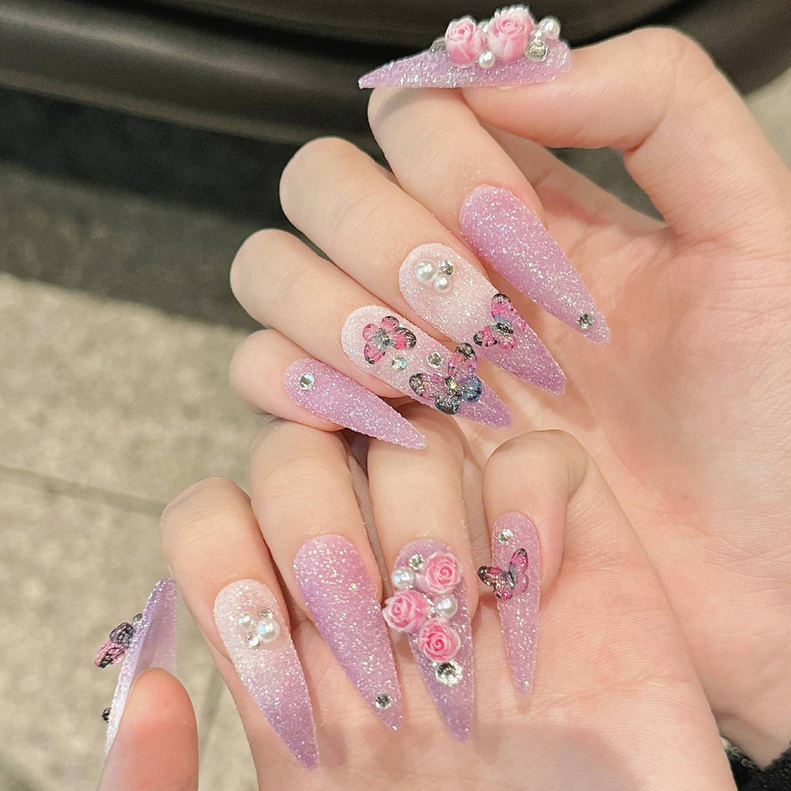 10pcs Long Stiletto Handmade F - Resin Art Flower recension och pris