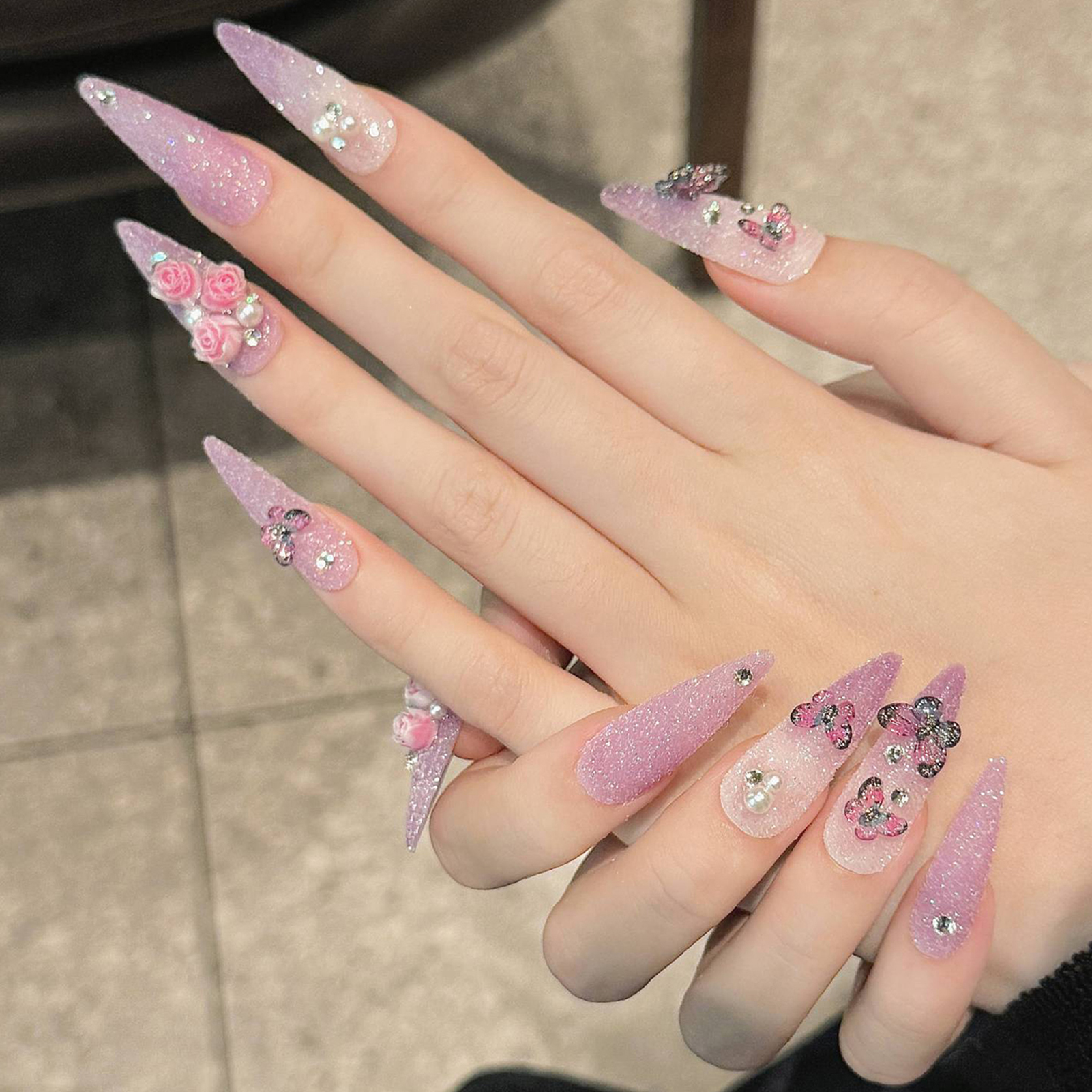 10pcs Long Stiletto Handmade F - Resin Art Flower recension och pris