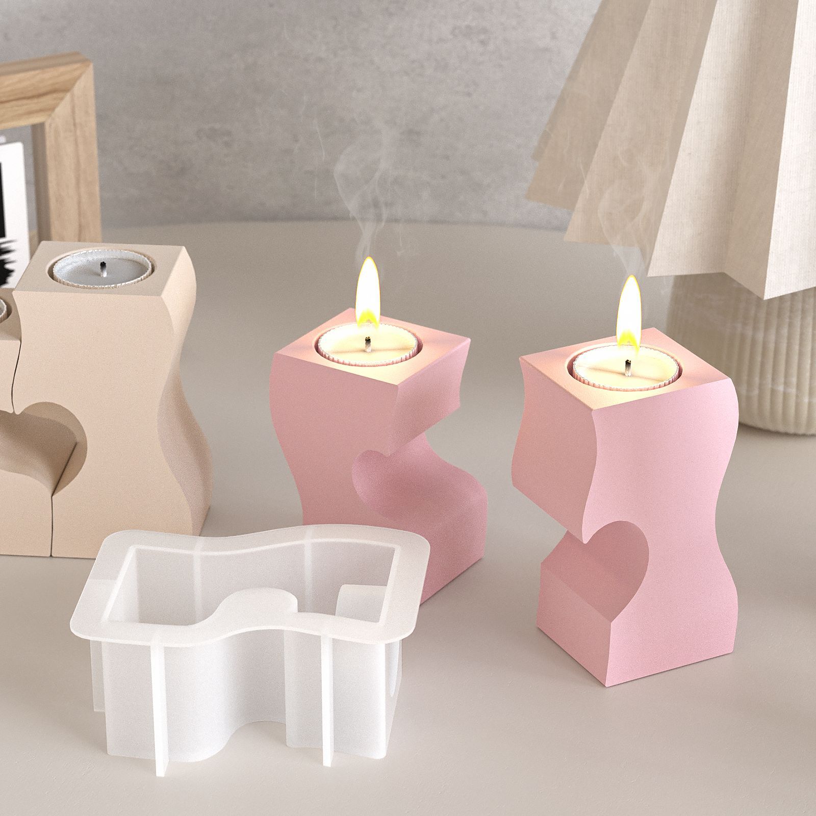 S Heart Candlestick Silicone M - Resin Art Heart recension och pris