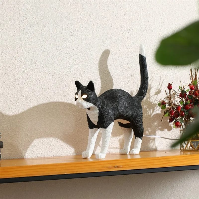 Nordic cat Table Lamp Resin an - Resin Art On Floor recension och pris