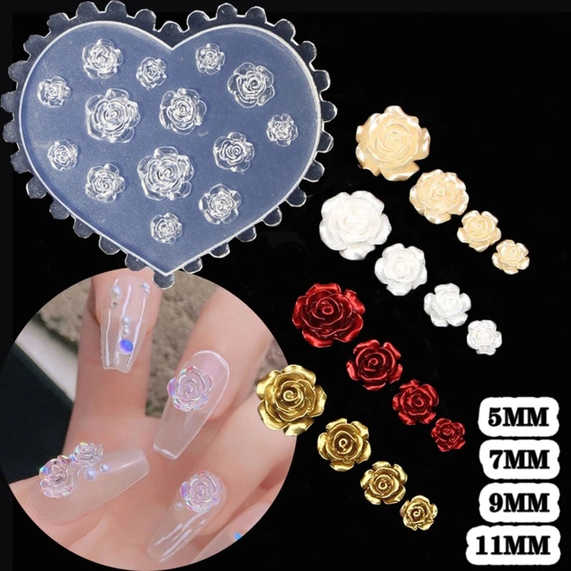 3D Rose Flower Nail Art Decora - Resin Art For Rose recension och pris