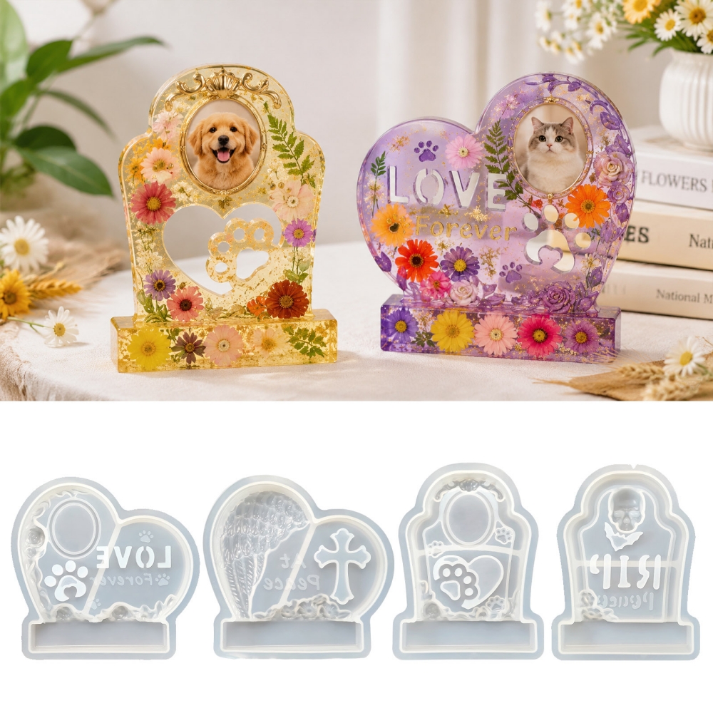 S0304 Heart-Shaped Tombstone M - Resin Art Heart recension och pris