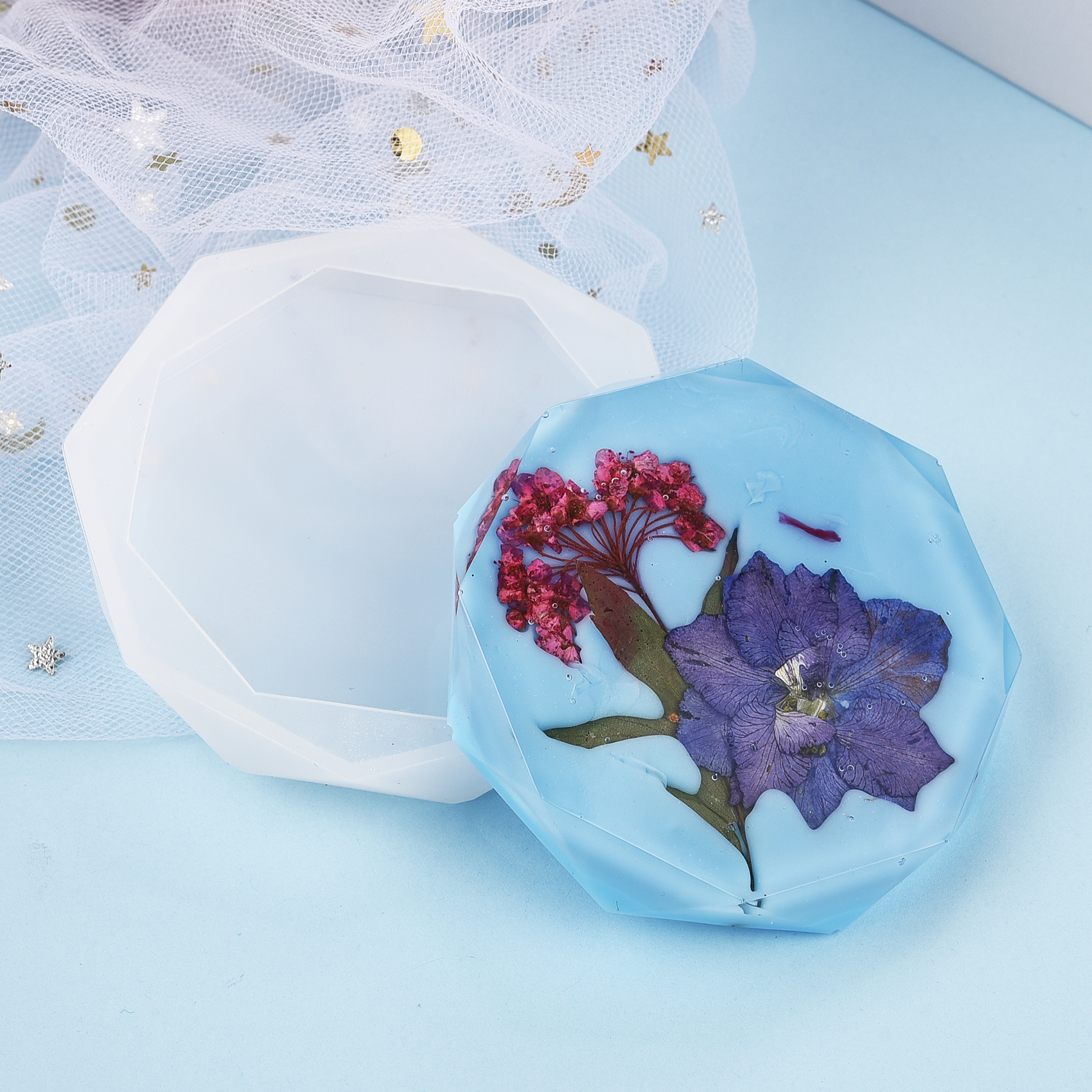 Resin Coaster Silicone Mold Ca - Resin Art Heart recension och pris