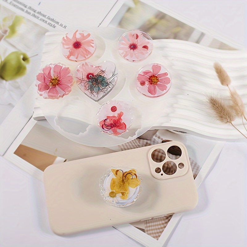 11Pcs, Irregular Phone Holder  - Resin Art Heart recension och pris