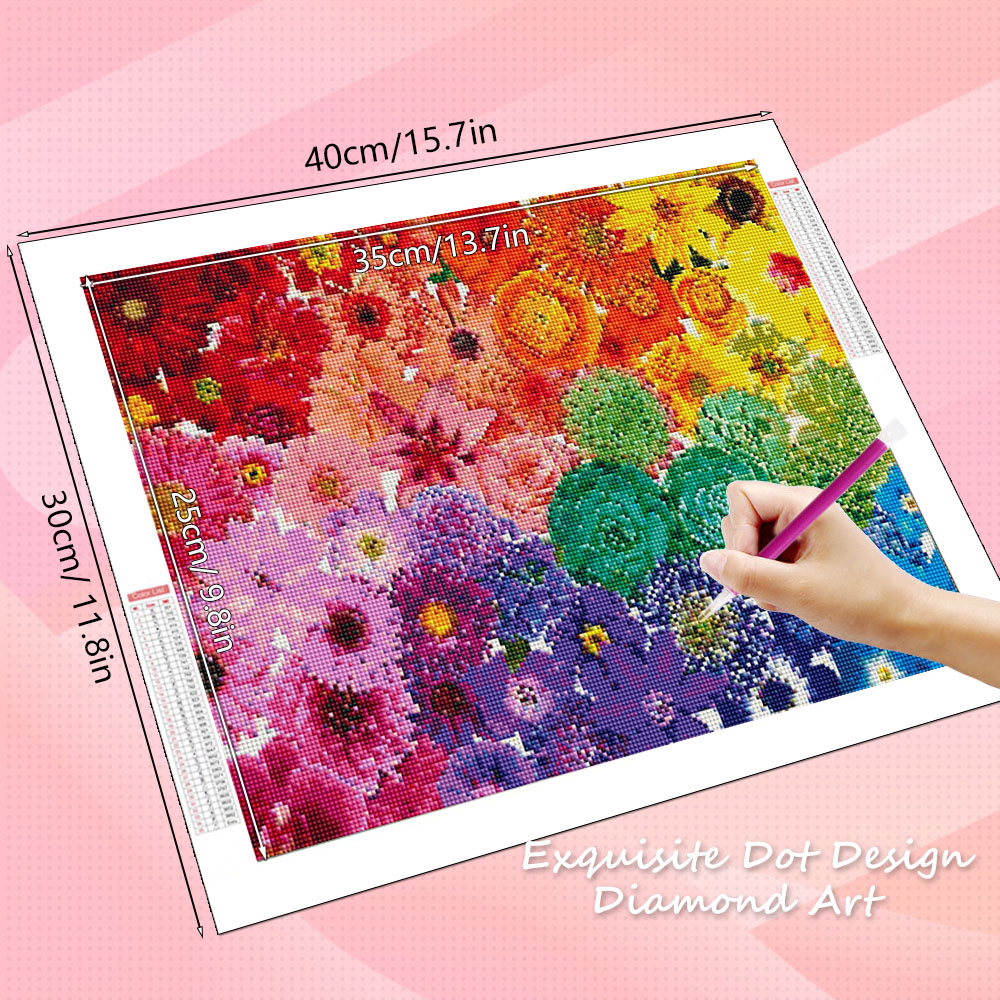 HUACAN Diamond Art Kits Flower - Resin Art For Rose recension och pris