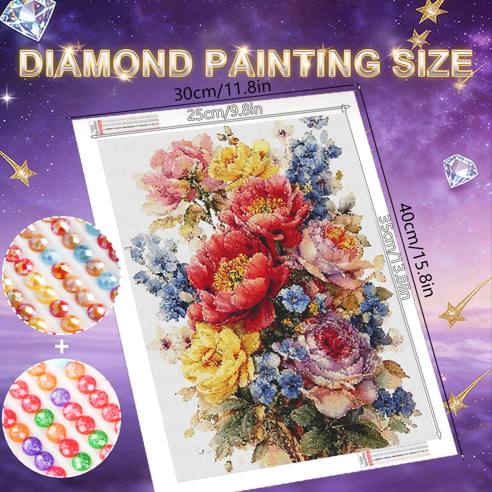 HUACAN Diamond Painting Kit Fl - Resin Art For Rose recension och pris
