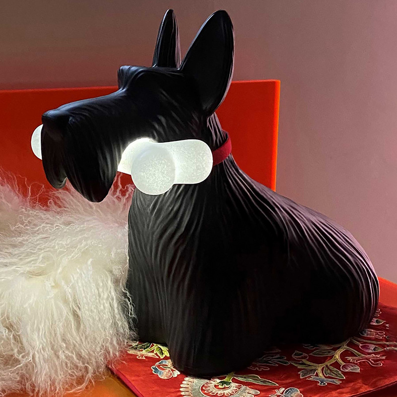 Scottie Table Lamp Decoration  - Resin Art On Floor recension och pris
