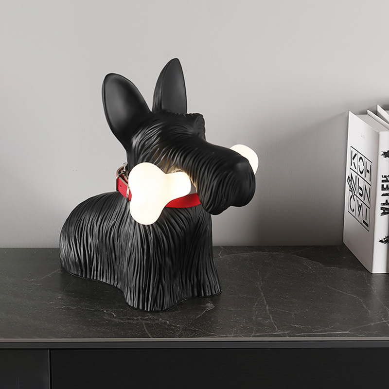 Scottie Table Lamp Decoration  - Resin Art On Floor recension och pris