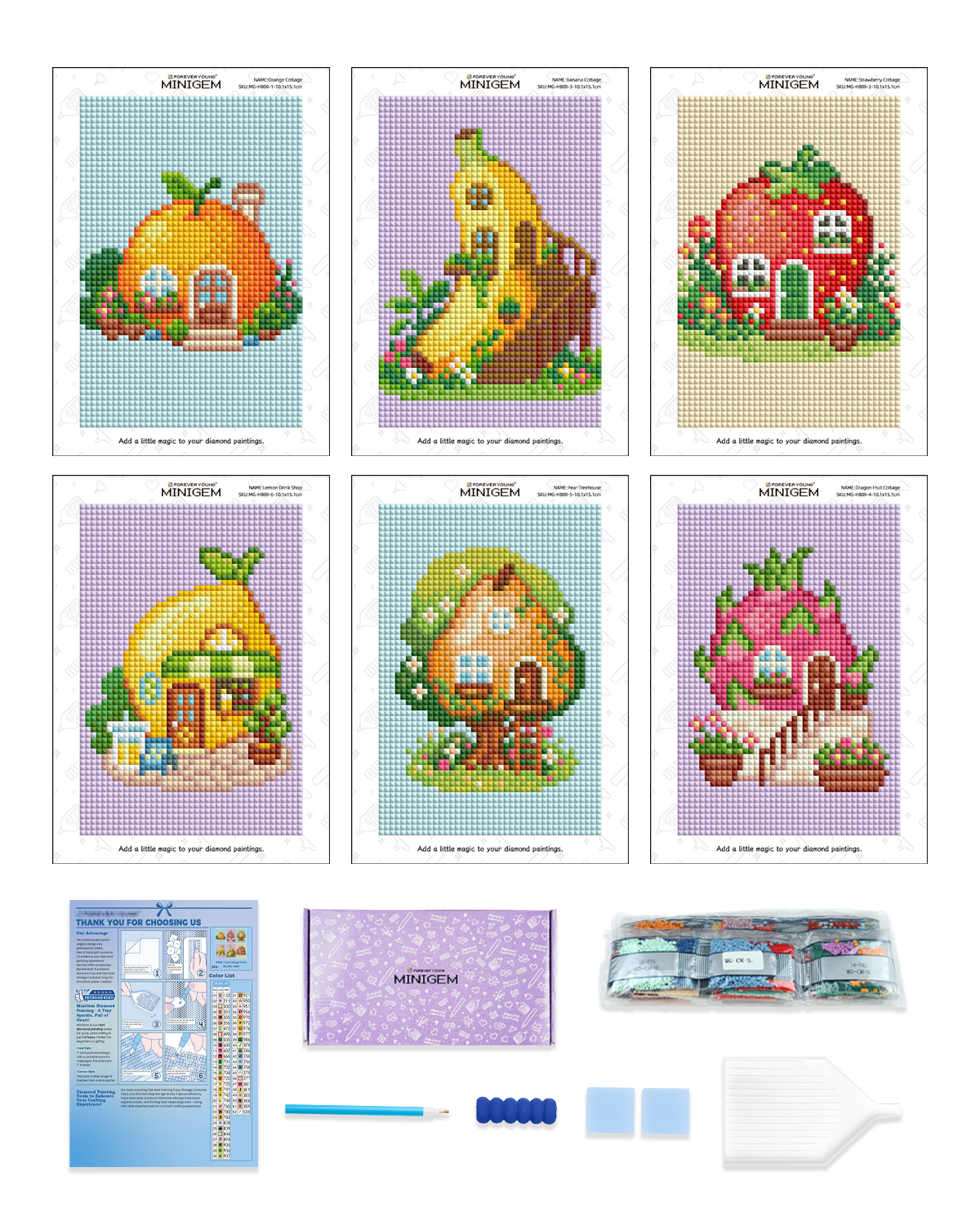 Forever Young Minigem 6PCS Fru - Resin Art For Beginner recension och pris