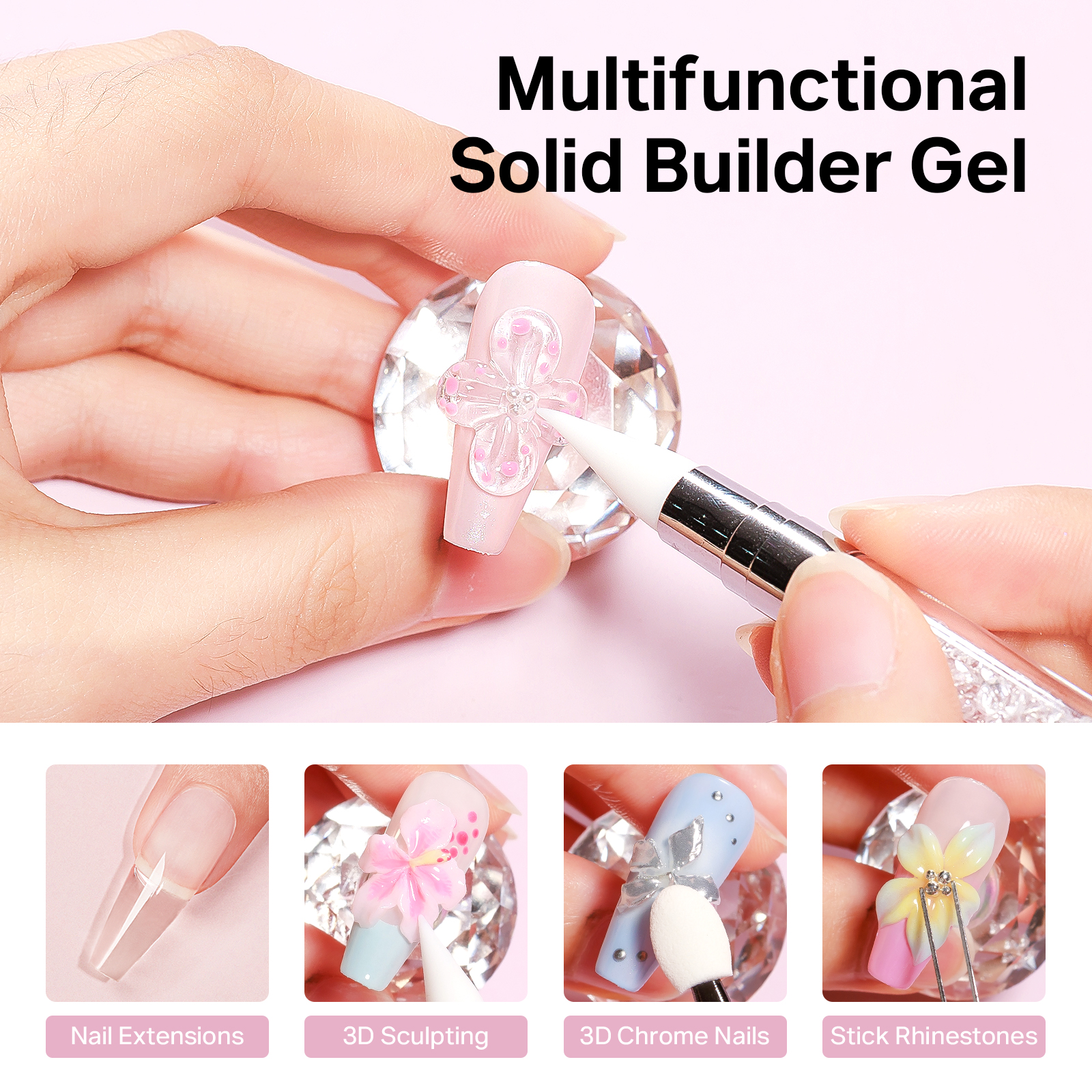 MIZHSE Builder Nail Gel White  - Resin Art For Beginner recension och pris