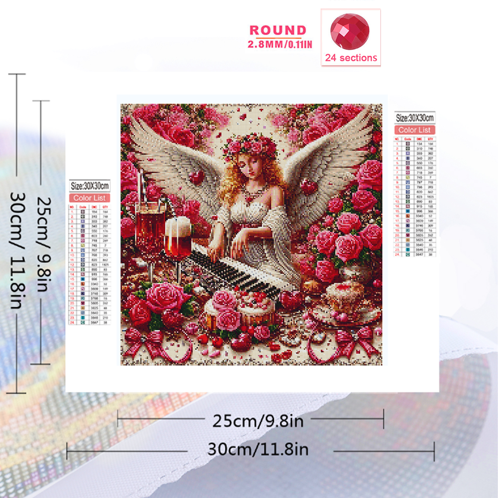 Momoart Diamond Mosaic Girl Po - Resin Art For Rose recension och pris