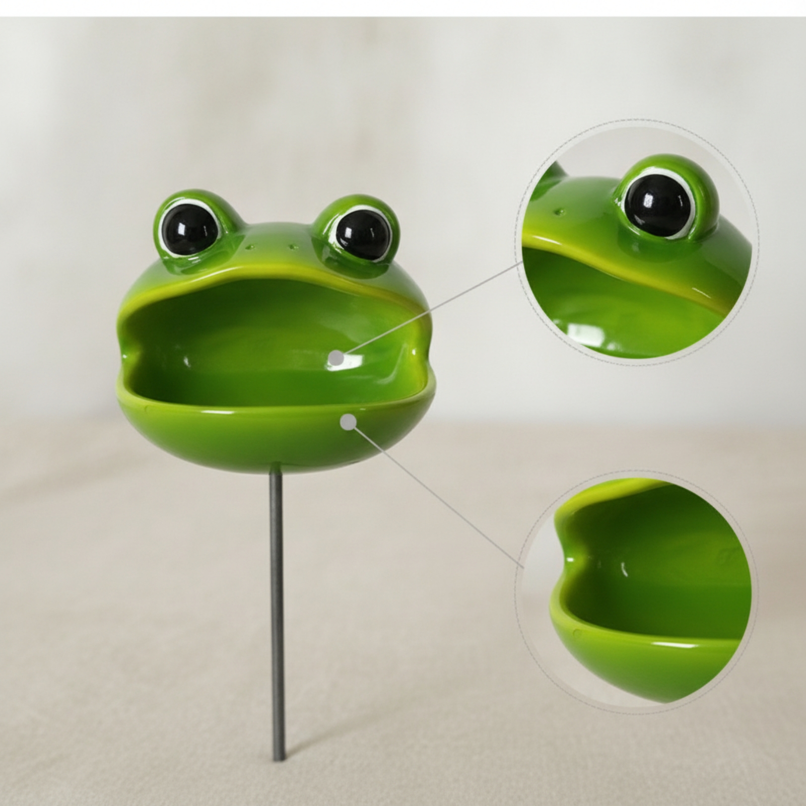 Garden Stake with Bowl Glossy  - Resin Art Flower recension och pris