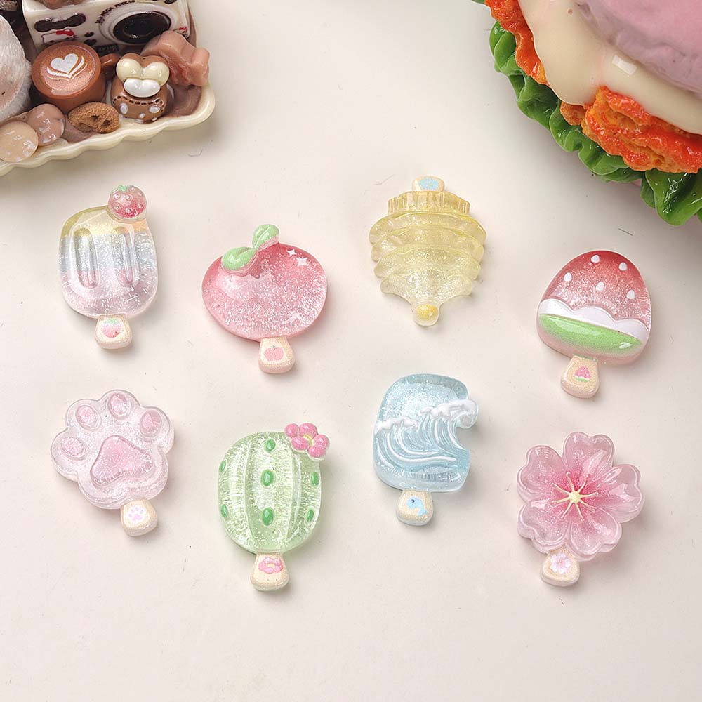 10pcs Kawaii Transparent Summe - Resin Art Phone Case recension och pris