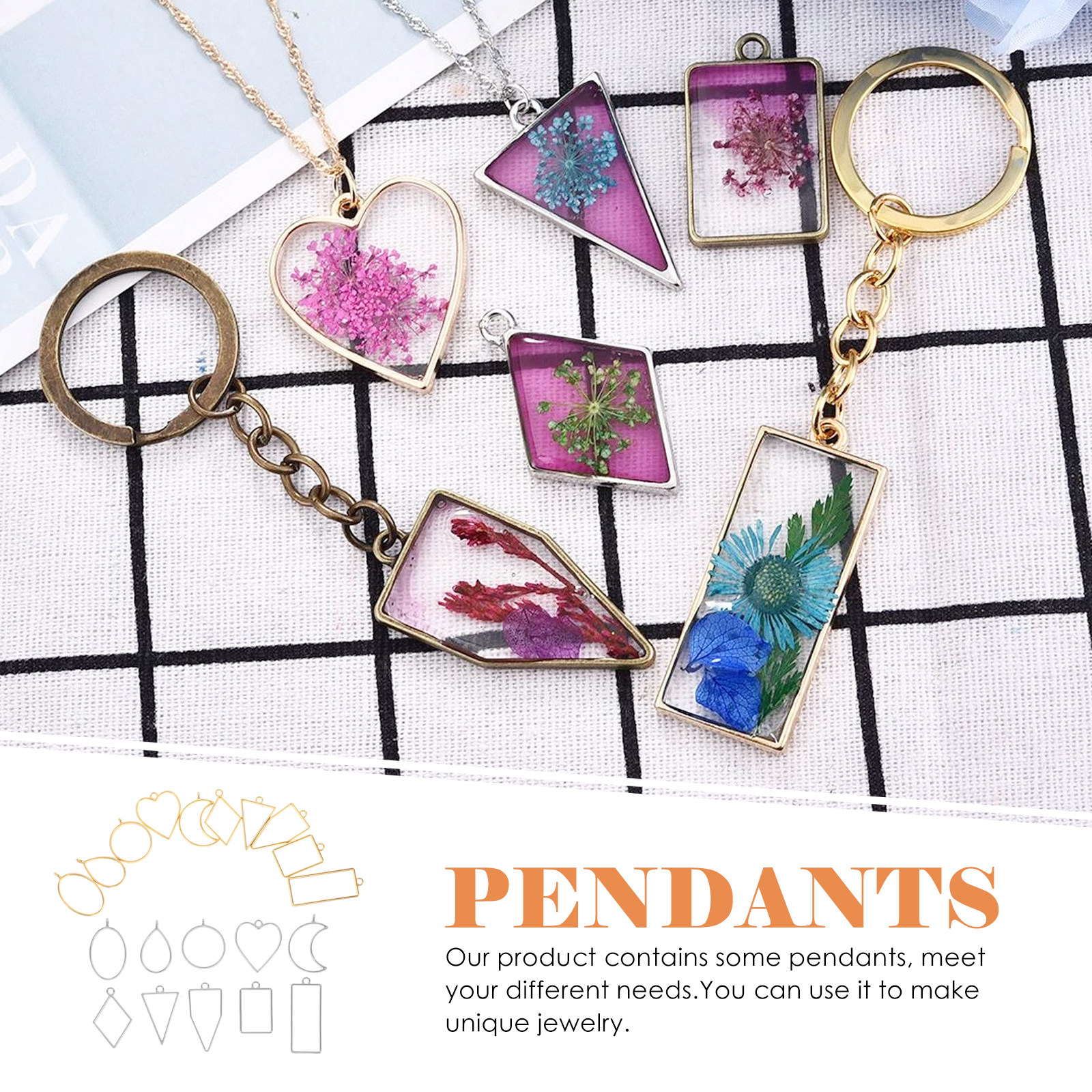 20Pcs Metal Hollow Frame Jewel - Resin Art Heart recension och pris